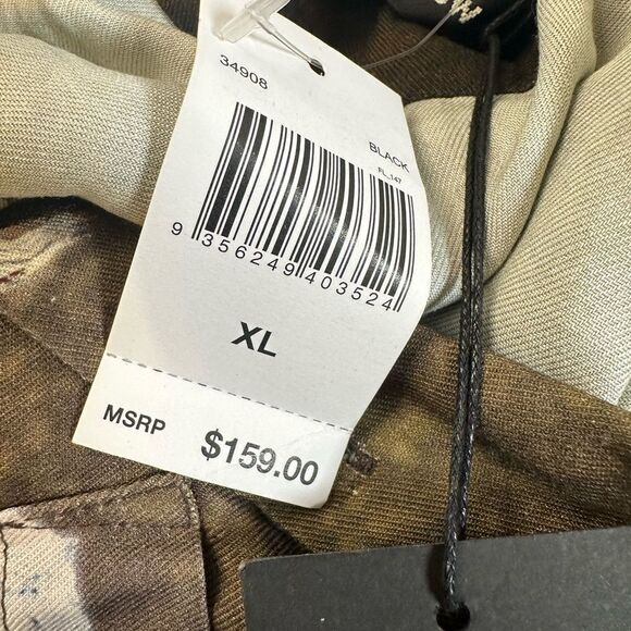 NWT New Order Men’s Tan Floral Roses Short Sleeve Button Down Shirt - Size XL - Picture 4 of 12